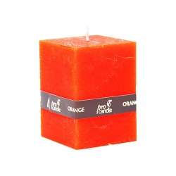 Scented candle Pro-Candle 736008 / cuboid / orange